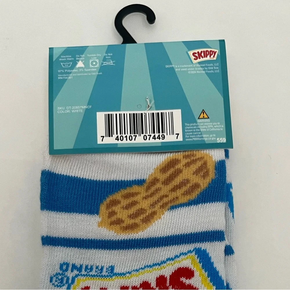 Skippy Peanut Butter Socks Fits Men’s Shoe Size 6-12
